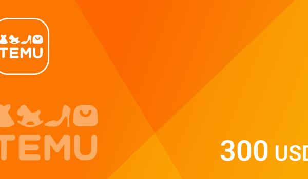Temu Gift Card 300 USD