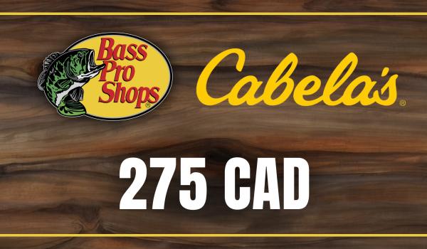 Bass Pro and Cabelas Gift Card 275 CAD