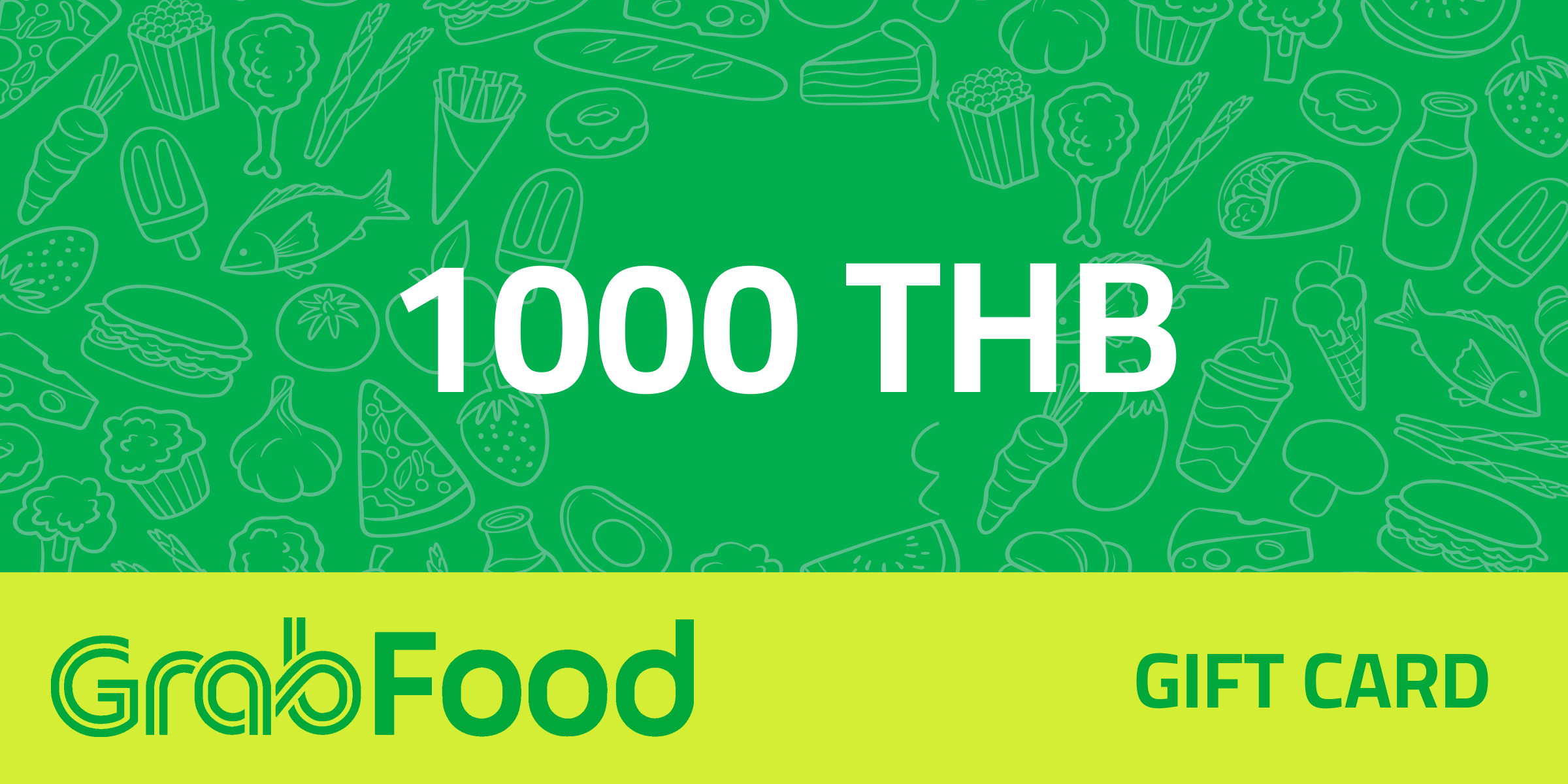 Grab Food Gift Card 1000 THB