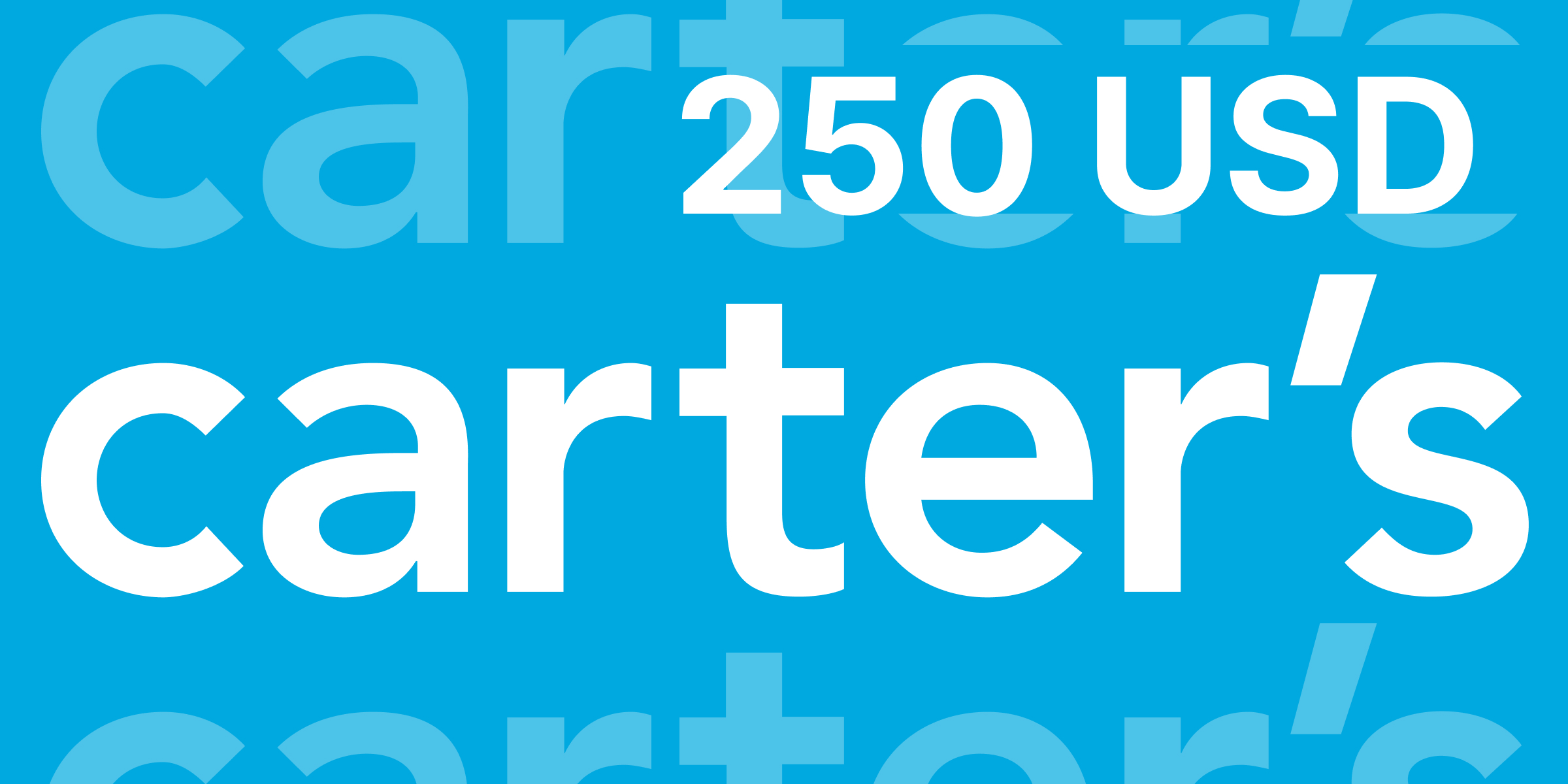 Carters Gift Card 250 USD