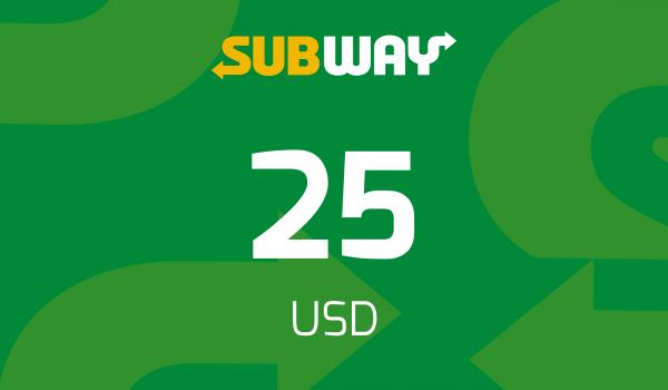 Subway Gift Card 25 USD