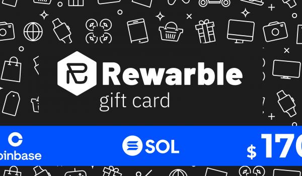 Rewarble Coinbase Gift Card SOL 170 USD
