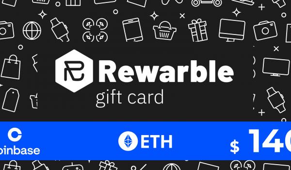 Rewarble Coinbase Gift Card ETH 140 USD