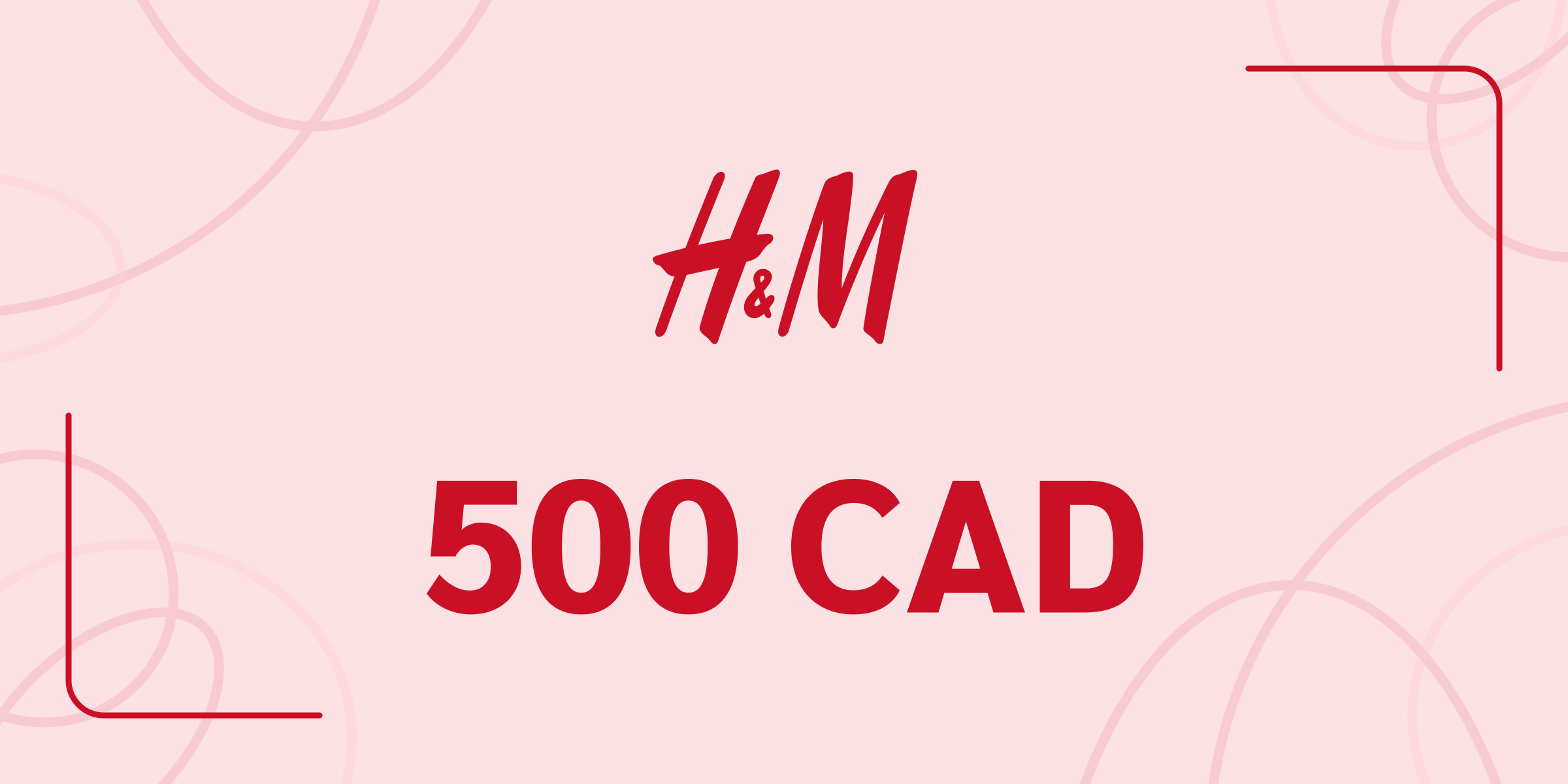H and M Gift Card 500 CAD