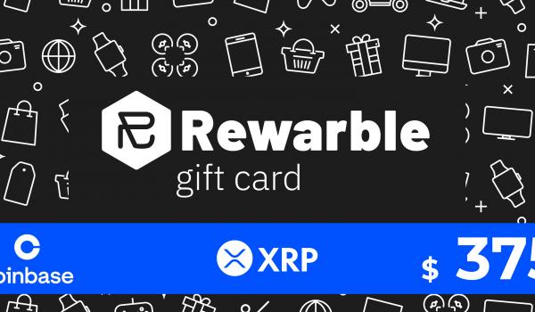Rewarble Coinbase Gift Card XRP 375 USD