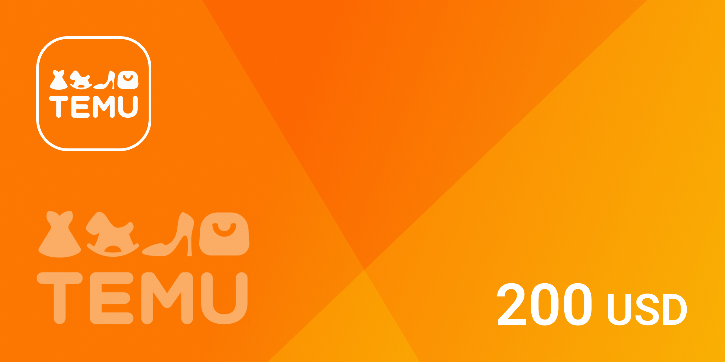 Temu Gift Card 200 USD