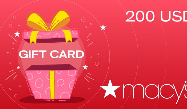 Macys Gift Card 200 USD