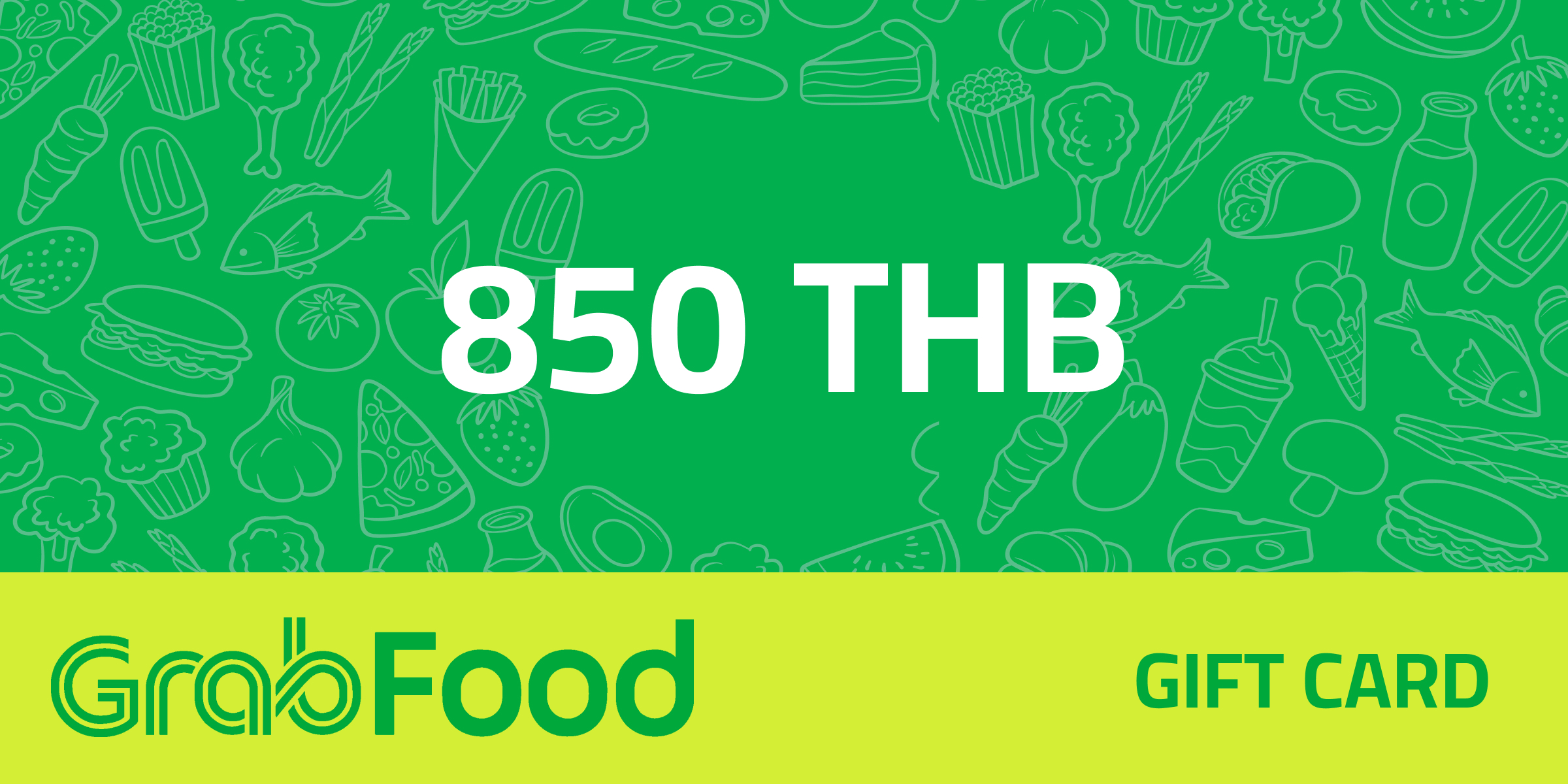 Grab Food Gift Card 850 THB