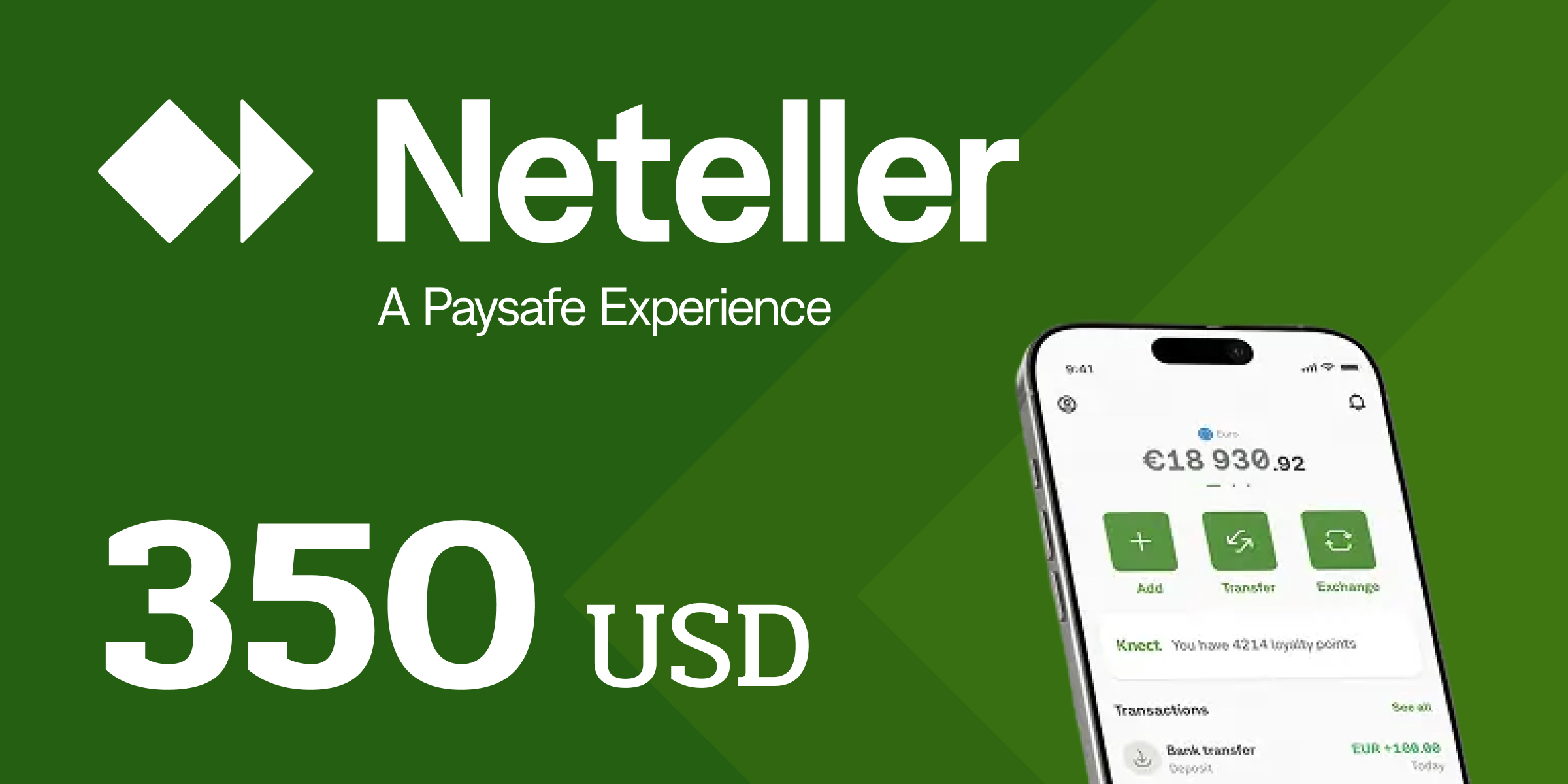 Neteller Gift Card 350 USD