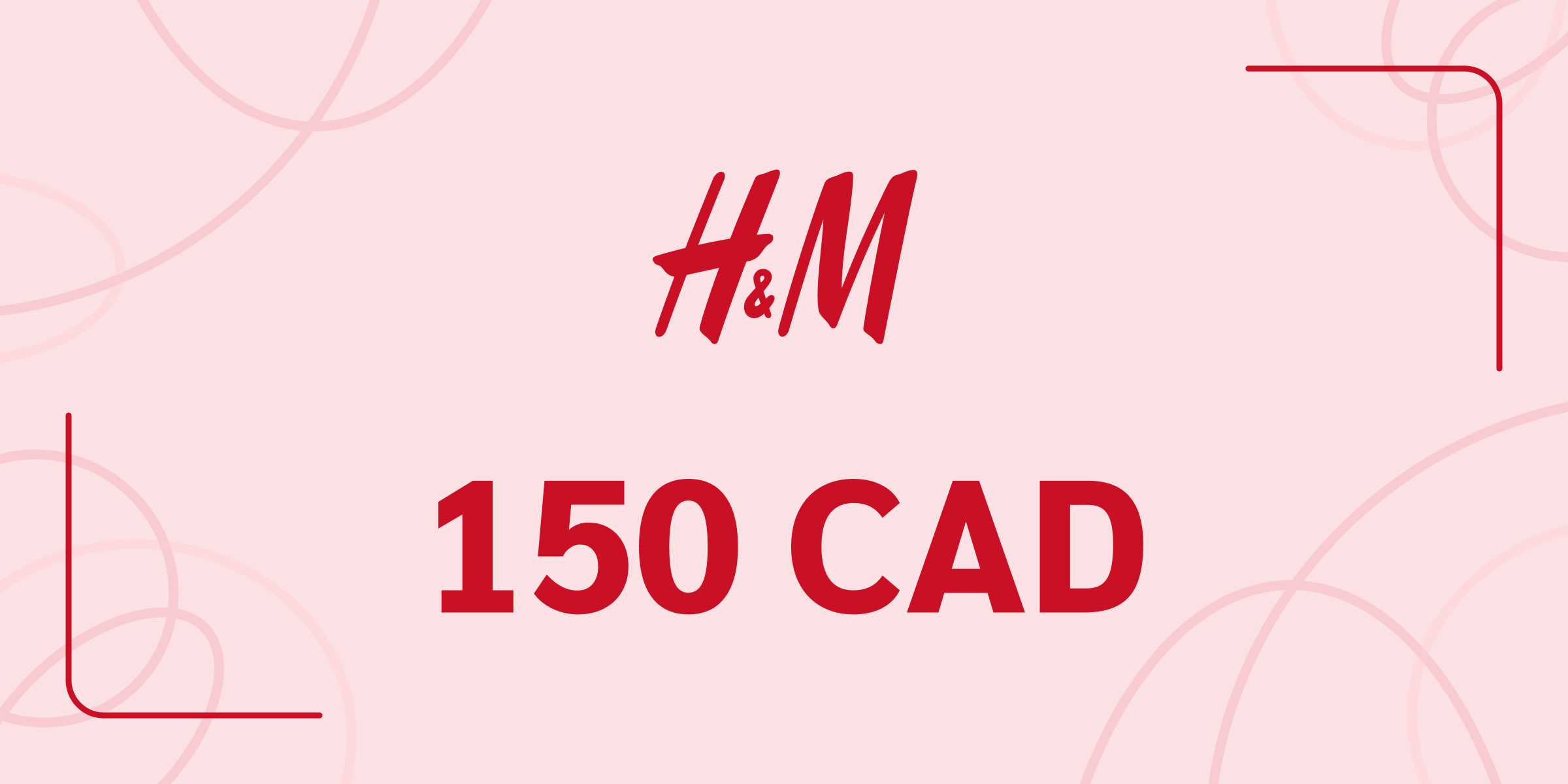 H and M Gift Card 150 CAD