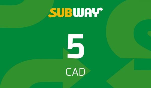 Subway Gift Card 5 CAD