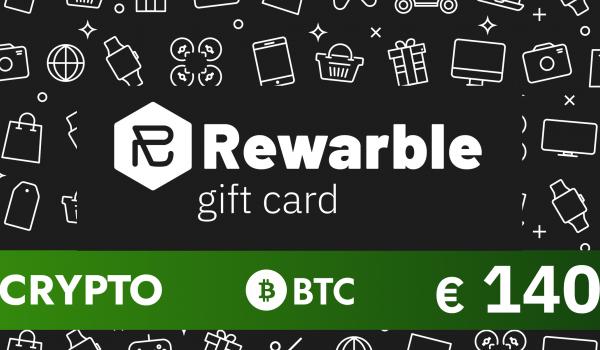 Rewarble Crypto Gift Card BTC 140 EUR