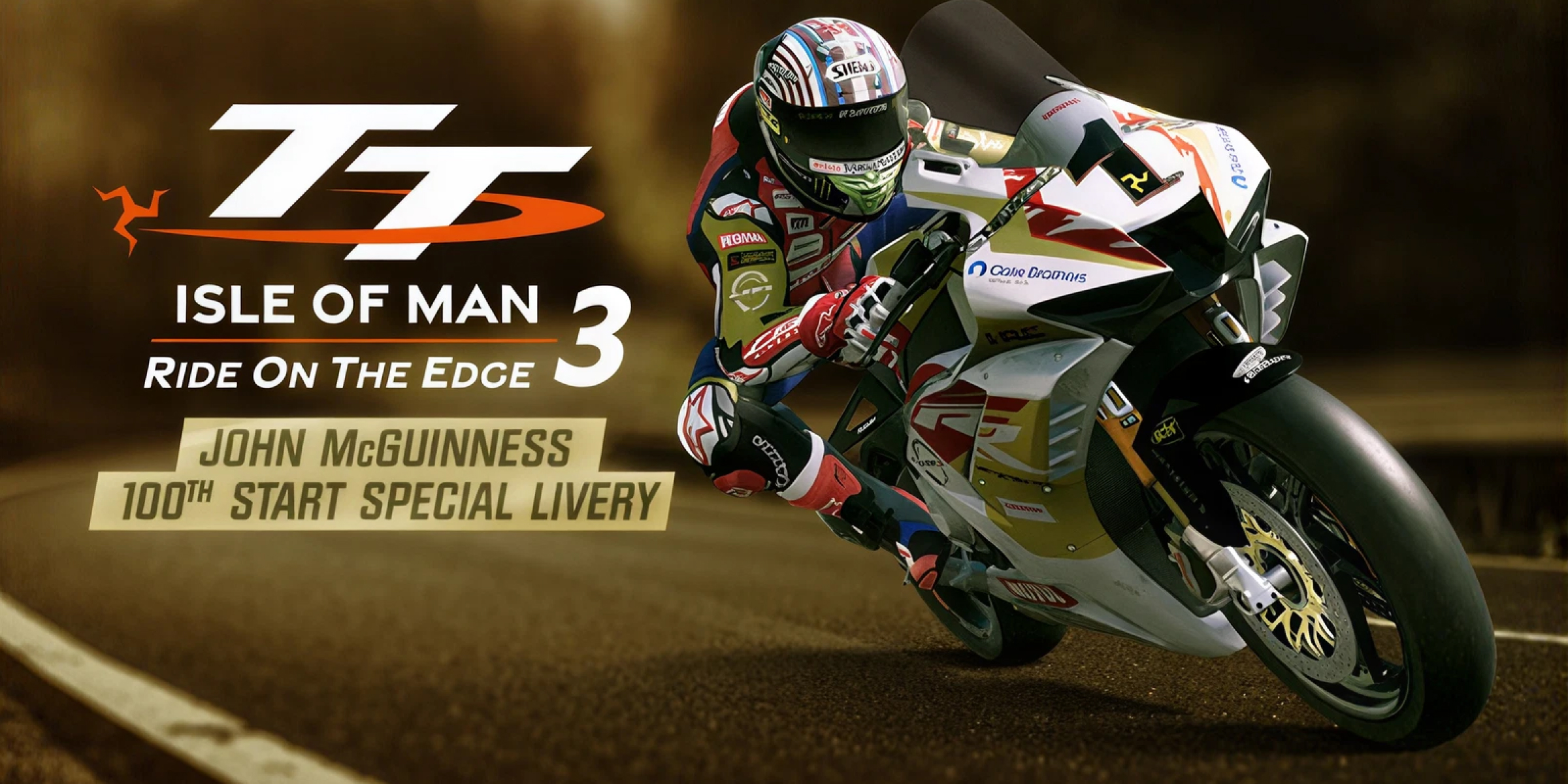TT Isle Of Man 3 John McGuinness 100th Start Special Livery (PC)
