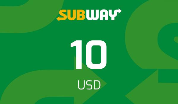 Subway Gift Card 10 USD