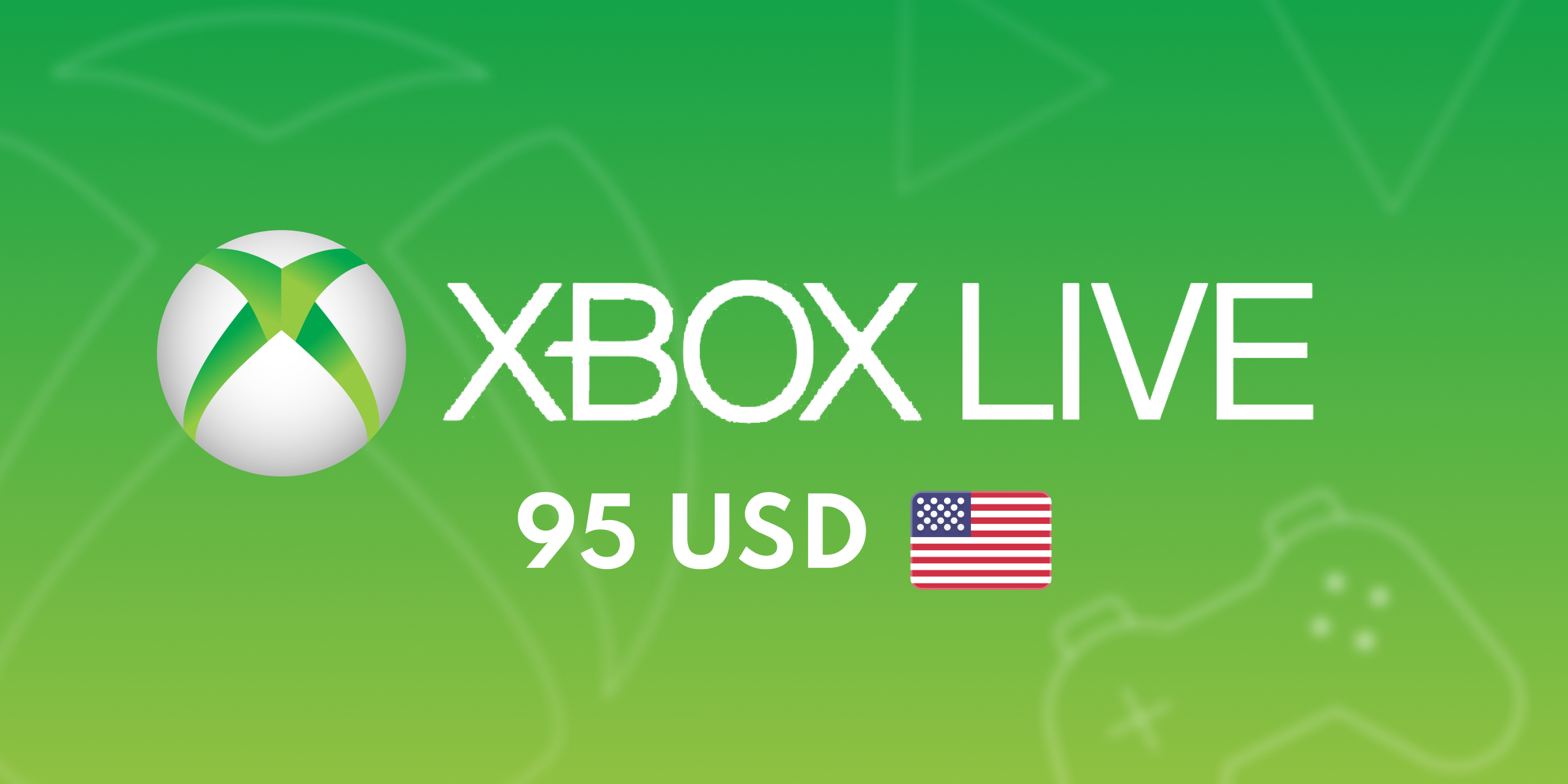 XBOX Live Gift Card 95 USD