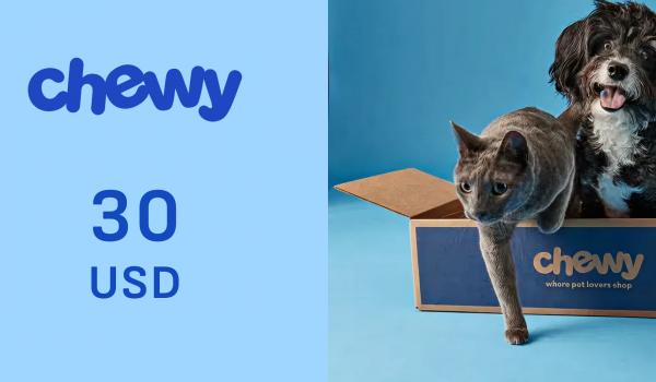 Chewy Gift Card 30 USD