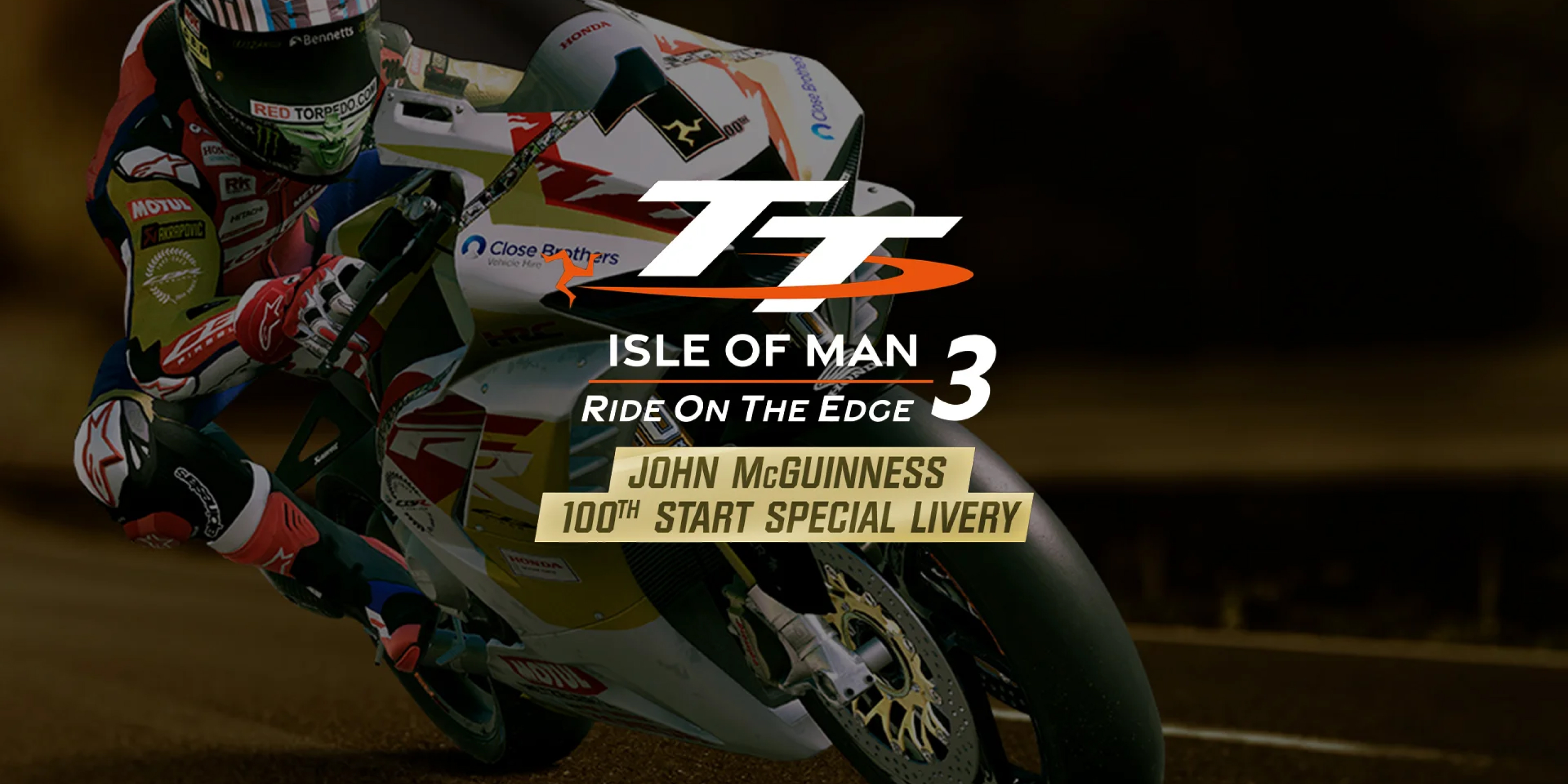 TT Ride on the Edge 3 John McGuiness 100th Start Livery DLC (PC)