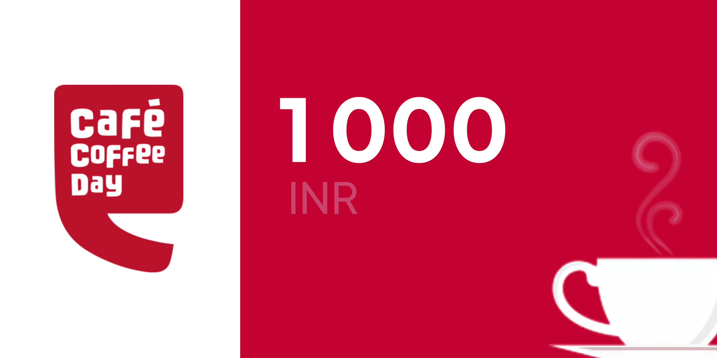 Cafe Coffee Day Gift Card 1000 INR