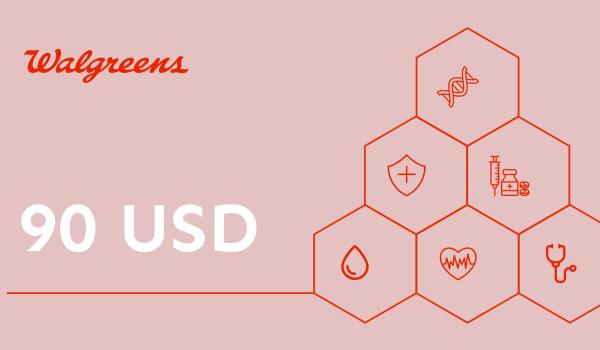 Walgreens Gift Card 90 USD
