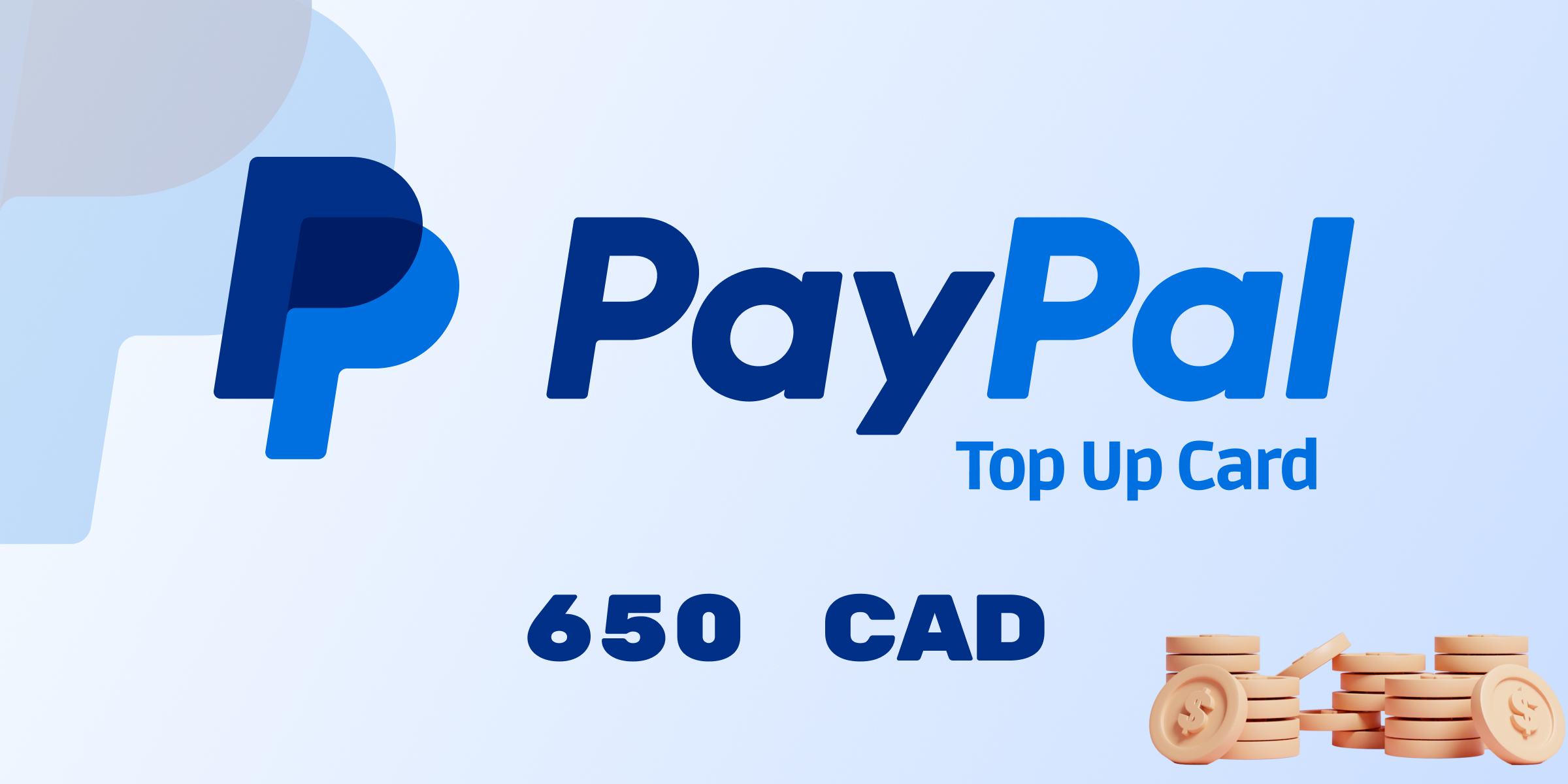 PayPal Wallet Top Up 650 CAD