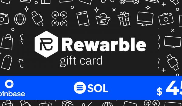 Rewarble Coinbase Gift Card SOL 45 USD