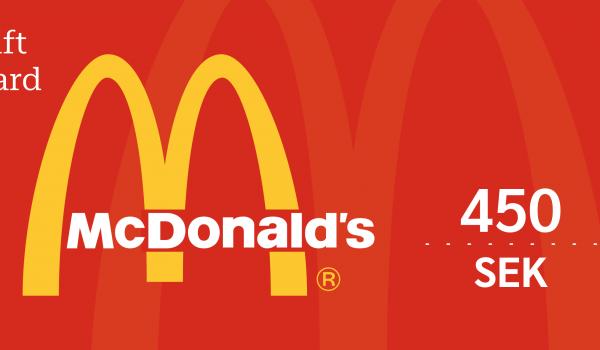 McDonalds Gift Card 450 SEK