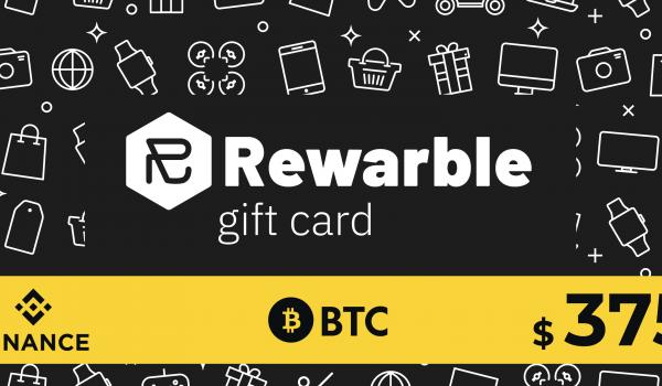 Rewarble Binance Gift Card BTC 375 USD