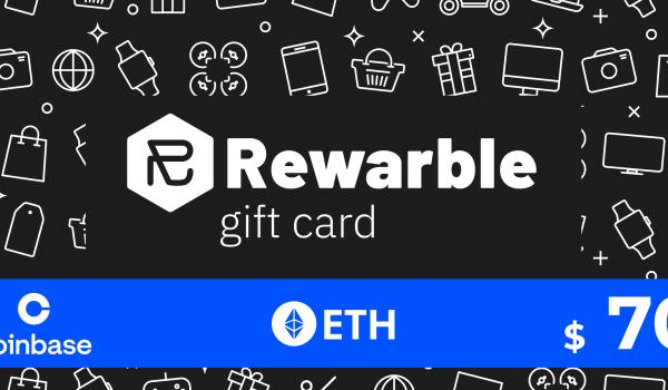 Rewarble Coinbase Gift Card ETH 70 USD