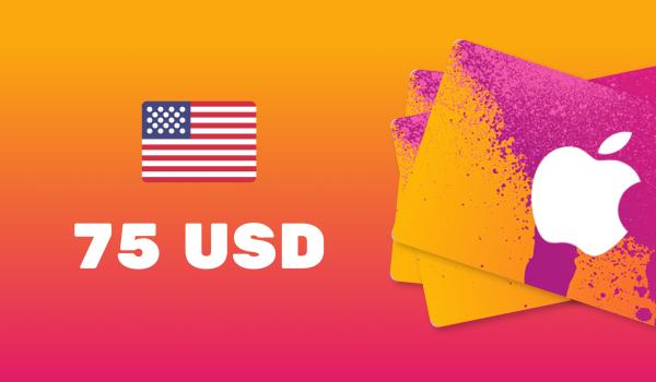 Apple iTunes Gift Card 75 USD